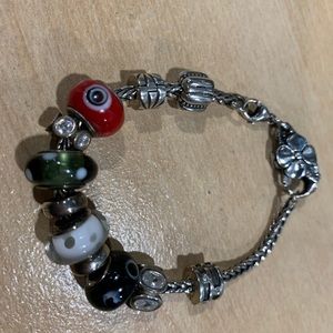Pandora silver charm bracelet